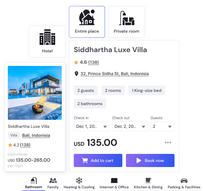 List and rent properties for guests and tenants