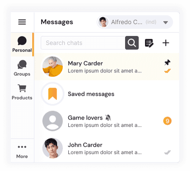 Chat tabs